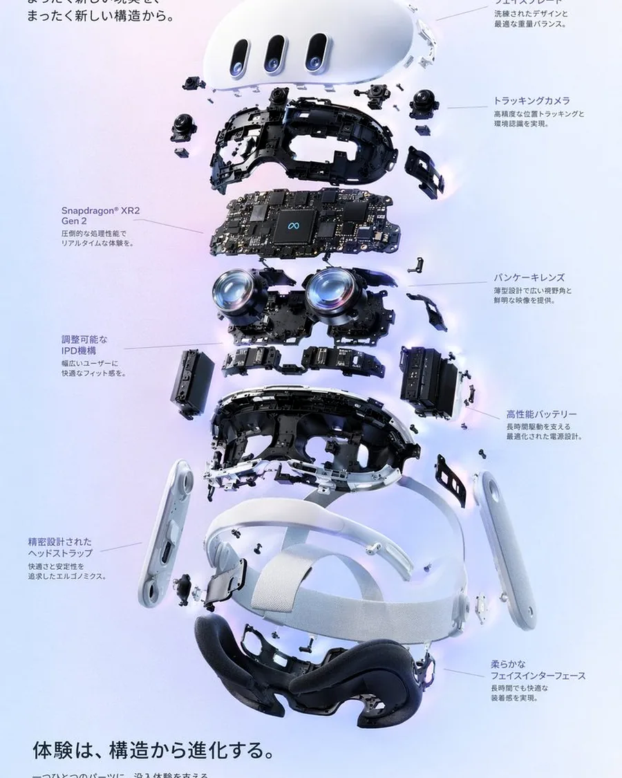 Промпт «VR headset exploded view»: пример результата