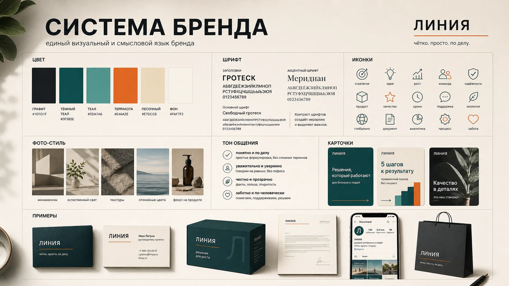Промпт «Система бренда»: пример результата