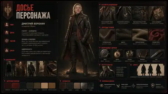 Промпт «Досье персонажа»: пример результата