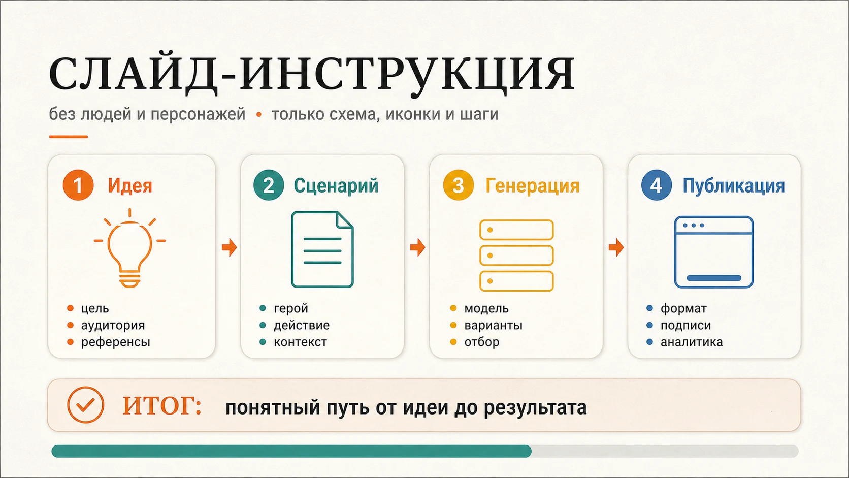 Промпт «Слайд-инструкция»: пример результата
