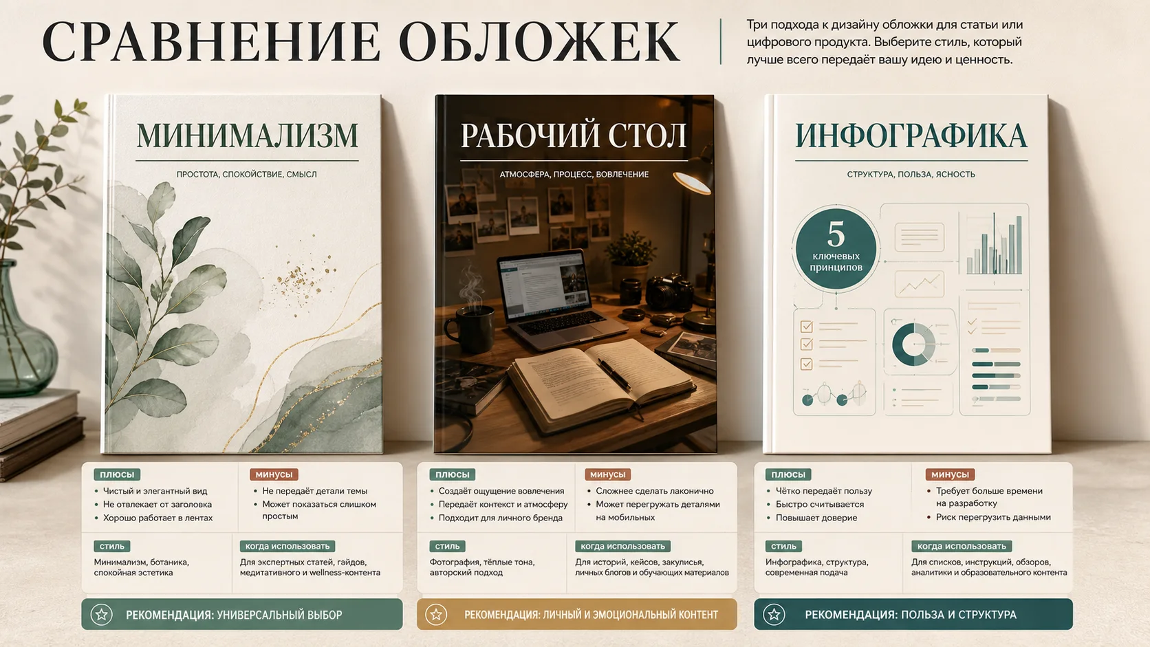 Промпт «Сравнение обложек»: пример результата