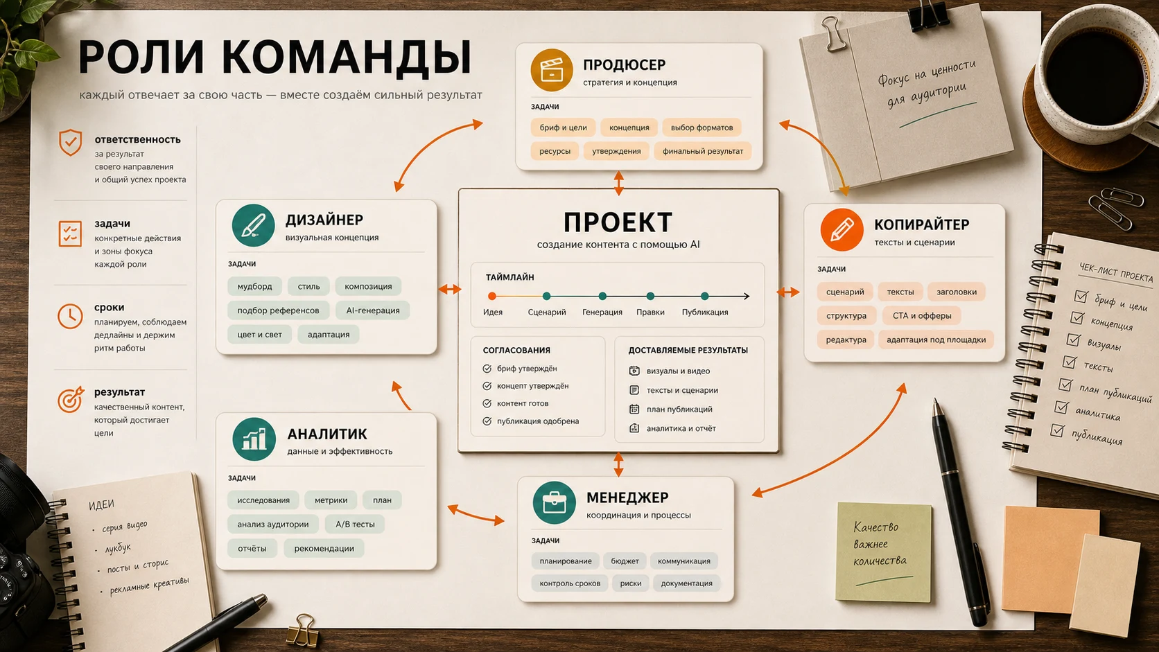 Промпт «Роли команды»: пример результата