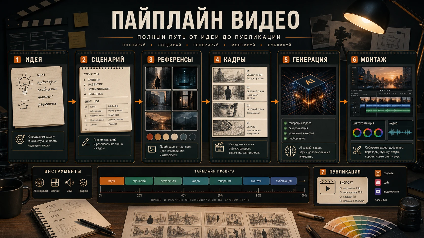 Промпт «Пайплайн видео»: пример результата