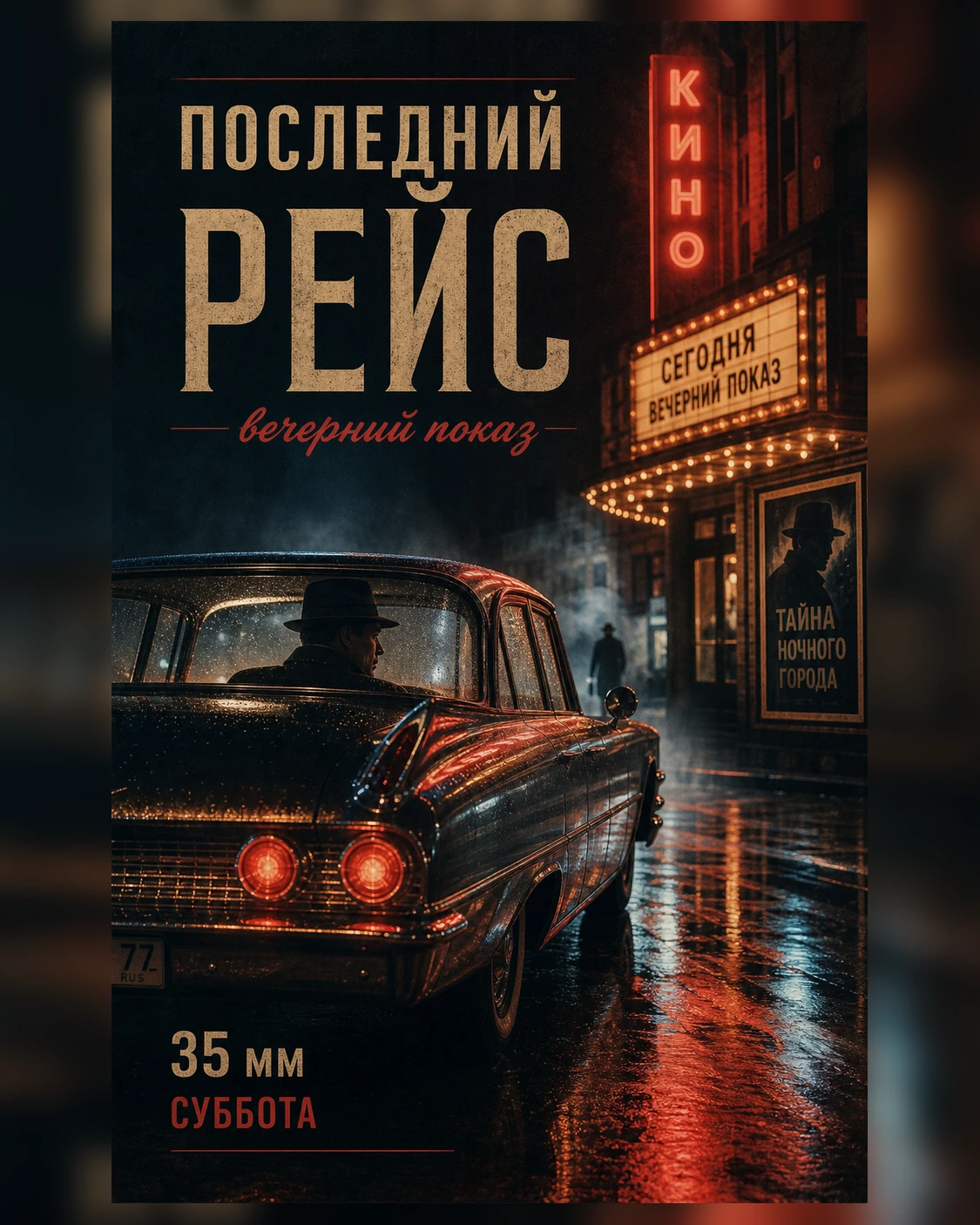 Промпт «Ретро-кинопостер»: пример результата