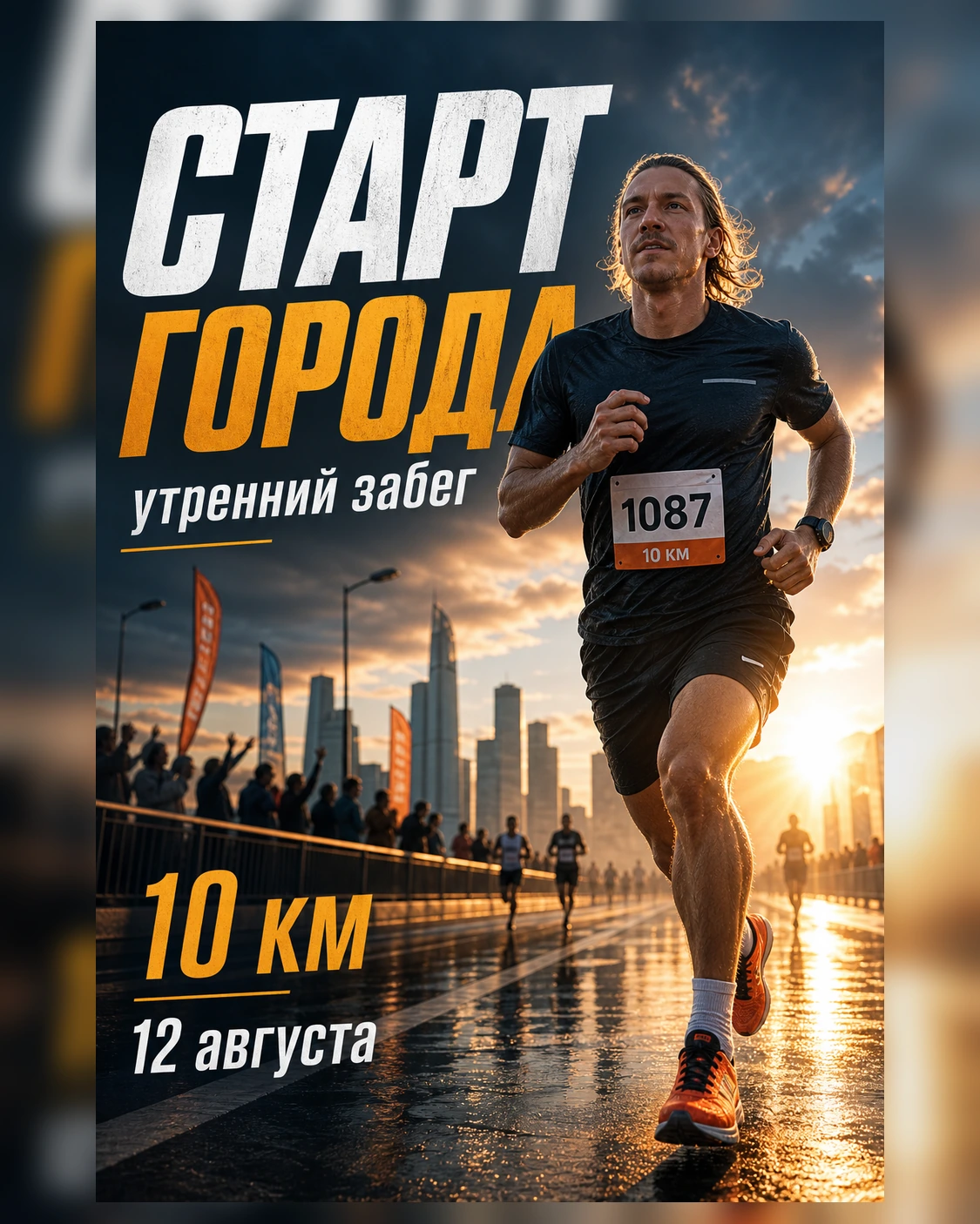 Промпт «Спортивный постер»: пример результата