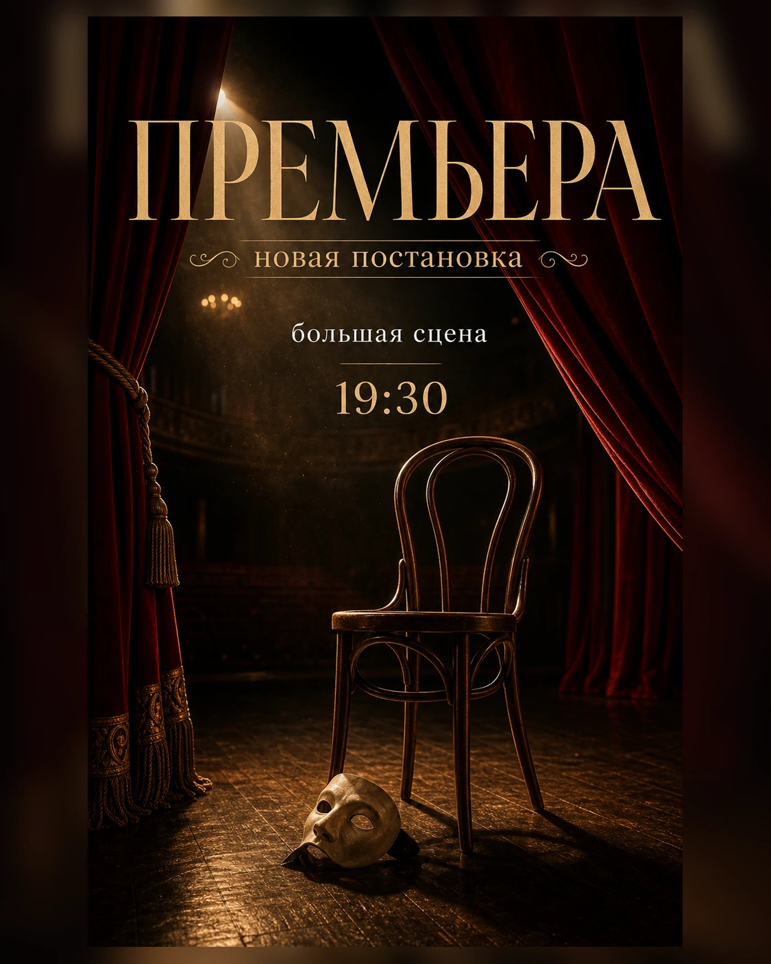 Промпт «Театральная премьера»: пример результата